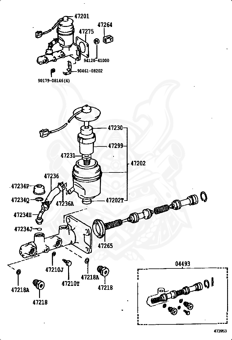 Toyota - Boot, Reservoir, No.1 (for Brake Master Cylinder Side)